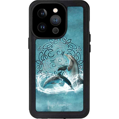 Celtic Dolphin by Brigid Ashwood iPhone 15 Pro Waterproof Case